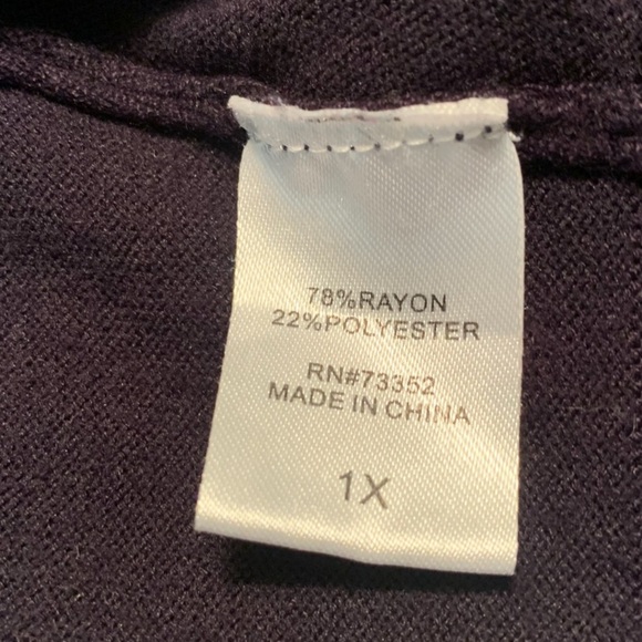 TriBekko 44 navy open-front Sweater, size 1X - Picture 3 of 7